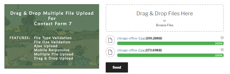 WordPress Drag and Drop Multiple File Upload – Contact Form 7 Plugin Banner Image