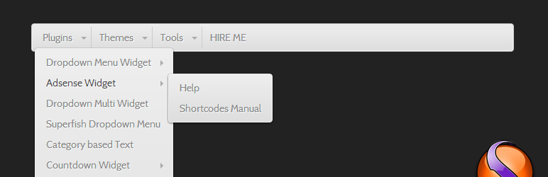 WordPress Dropdown Menu Widget Plugin Banner Image