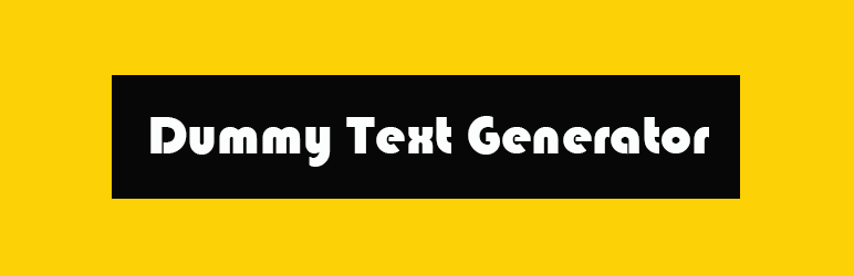 WordPress Dummy Text Generator Plugin Banner Image