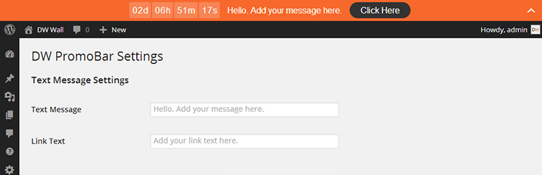 WordPress DW Promobar Plugin Banner Image