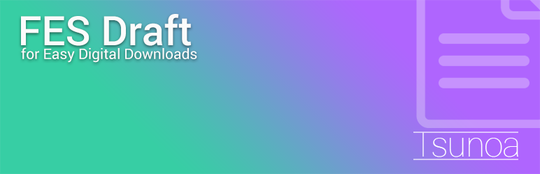 WordPress EDD FES Draft Plugin Banner Image