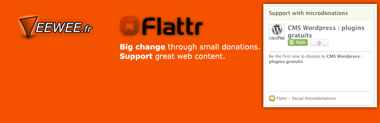 WordPress eewee flattr Plugin Banner Image