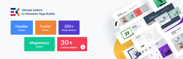 WordPress Elements kit Elementor addons (Header & Footer Builder, Mega Menu Builder, Layout Library) Plugin Banner Image