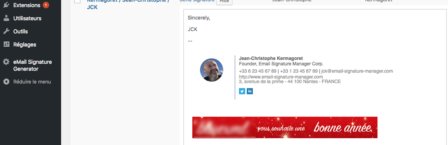 eMail Signature Manager Installation WordPress Plugin 2023