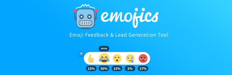 WordPress WordPress Reaction Buttons and Feedback Emoji Plugin – Emojics Plugin Banner Image