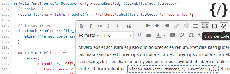WordPress Enlighter – Customizable Syntax Highlighter Plugin Banner Image
