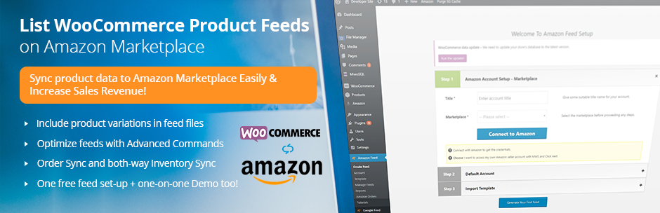 WordPress WooCommerce Products to Amazon Marketplaces Plugin Banner Image
