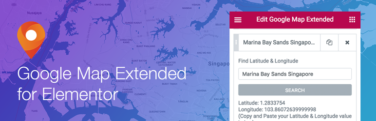 WordPress Extended Google Map for Elementor Plugin Banner Image
