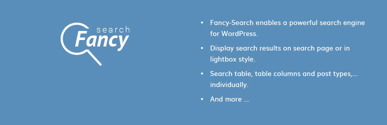 WordPress Fancy Search Plugin Banner Image