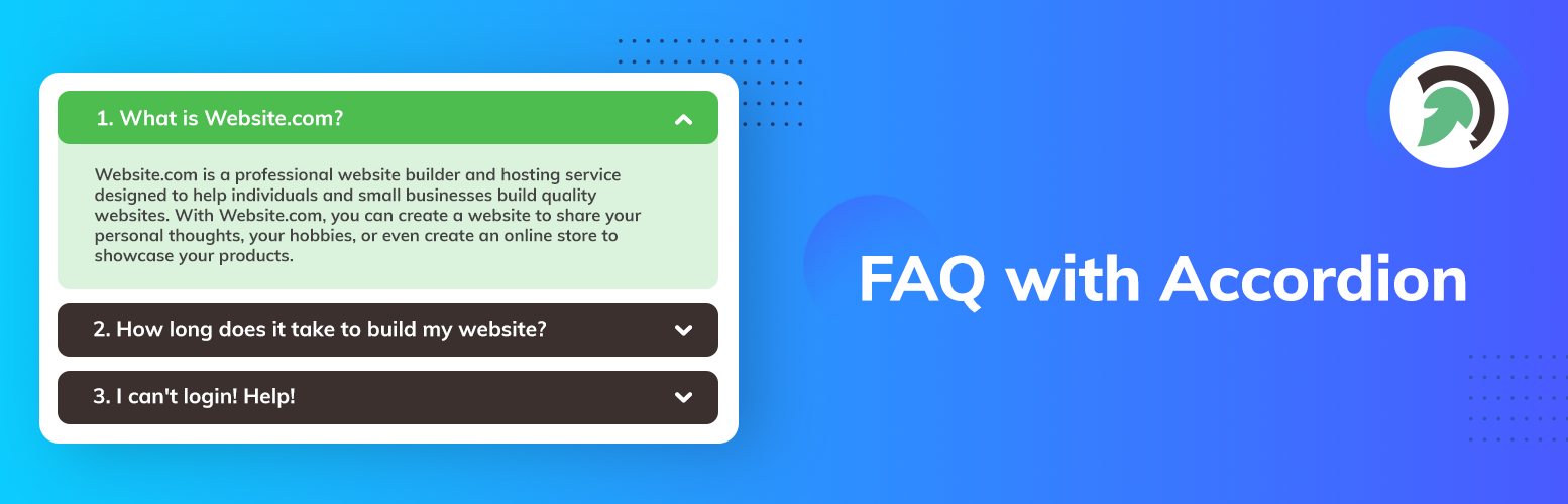 WordPress FAQ with Accordion Plugin Banner Image
