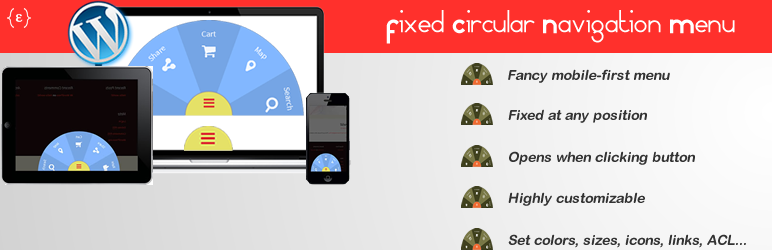 WordPress Fixed Circular Navigation Menu Plugin Banner Image