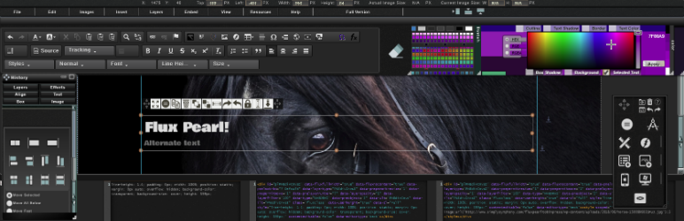 WordPress Flux Pearl Page Builder, Visual Editor, Web Page Builder HTML Editor, Page Designer, Site builder WYSWYG Plugin Banner Image