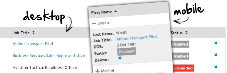 WordPress FooTable Plugin Banner Image