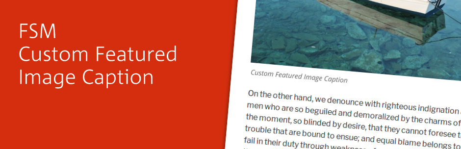 WordPress FSM Custom Featured Image Caption Plugin Banner Image