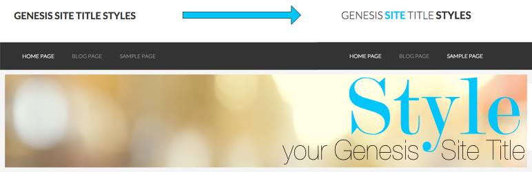 WordPress Genesis Site Title Styles Plugin Banner Image