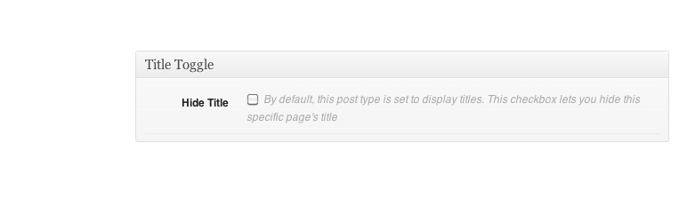 WordPress Genesis Title Toggle Plugin Banner Image