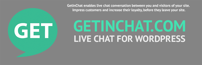 WordPress GetInChat Live Chat Plugin Banner Image