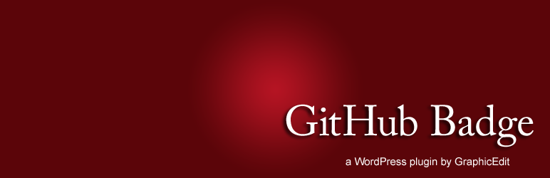 WordPress GitHub Badge Plugin Banner Image