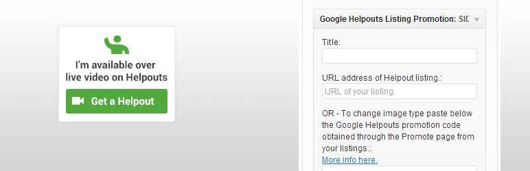WordPress Google Helpouts Listing Promotion Plugin Banner Image