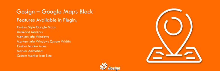 WordPress Gosign – Google Maps Block Plugin Banner Image