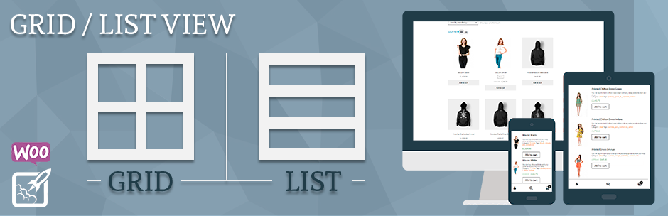 WordPress Grid/List View for WooCommerce Plugin Banner Image