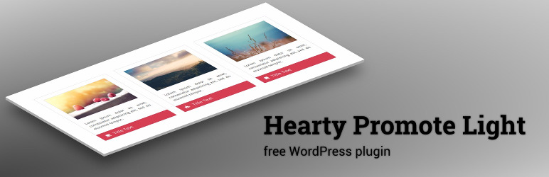 WordPress Hearty Promote Light Plugin Banner Image
