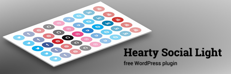 WordPress Hearty Social Light Plugin Banner Image