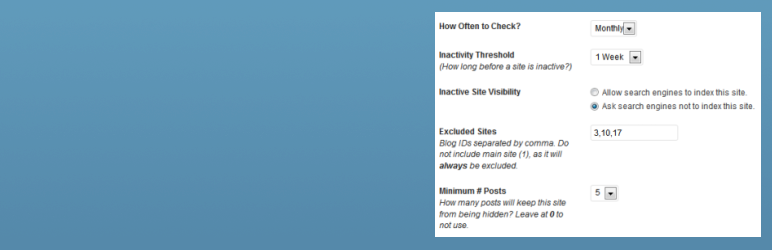 WordPress Hide Inactive Sites Plugin Banner Image
