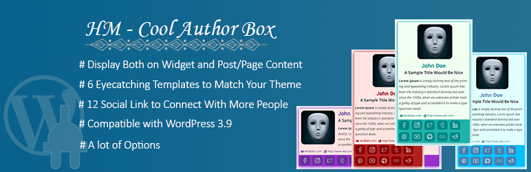 WordPress HM – Cool Author Box Plugin Banner Image