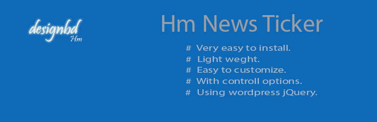 WordPress Hm News Ticker Plugin Banner Image