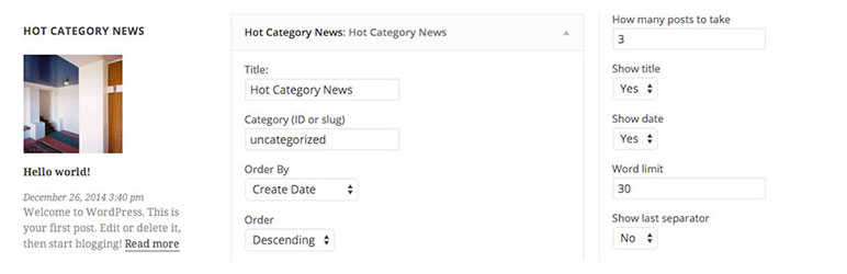 WordPress Hot Category News Plugin Banner Image