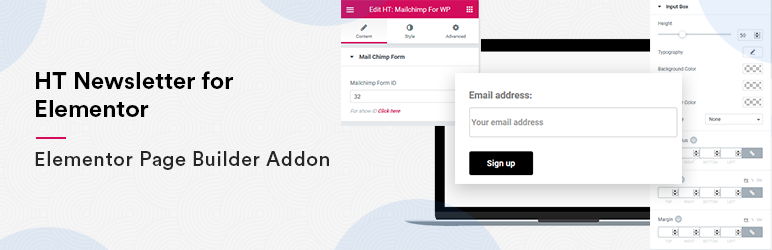 WordPress HT Newsletter for Elementor Plugin Banner Image