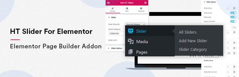 WordPress HT Slider For Elementor Plugin Banner Image