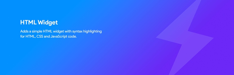 WordPress HTML Widget Plugin Banner Image