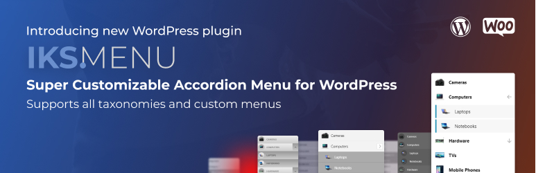 WordPress Iks Menu – WordPress Category Accordion Menu Plugin Banner Image