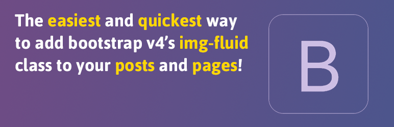 WordPress Bootstrap v4 img-fluid Plugin Banner Image