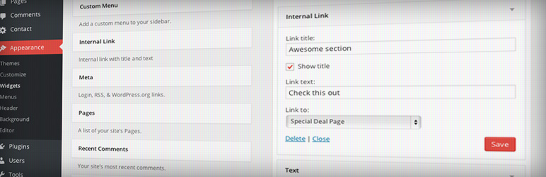WordPress Internal Link Widget Plugin Banner Image