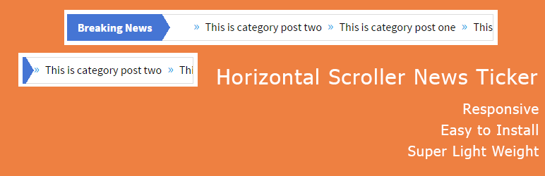 WordPress JB Horizontal Scroller News Ticker Plugin Banner Image