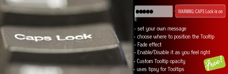 WordPress jcwp capslock detection Plugin Banner Image
