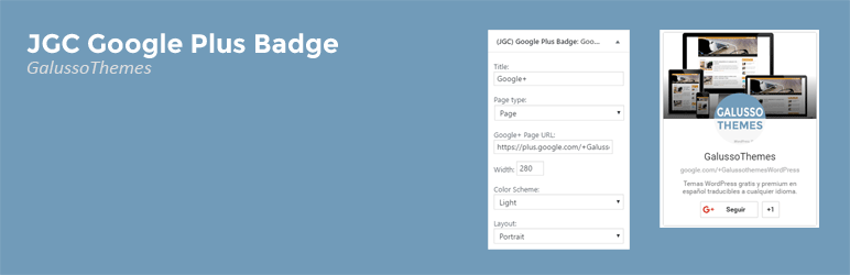 WordPress JGC Google Plus Badge Plugin Banner Image