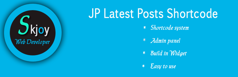 WordPress JP Latest Posts Shortcode Plugin Banner Image