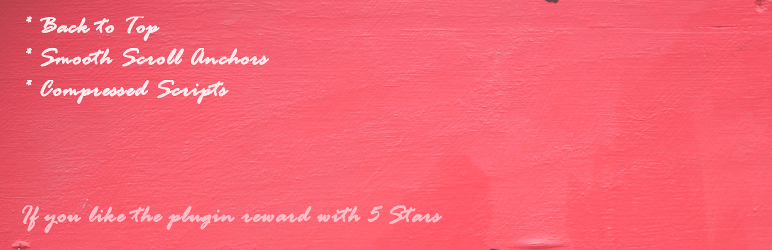 WordPress jQuery Smooth Scroll Plugin Banner Image