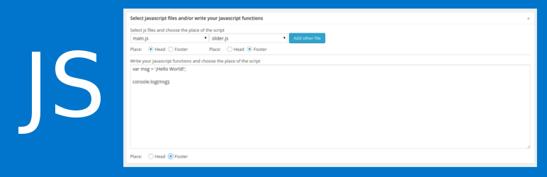 WordPress JS File Selector Plugin Banner Image