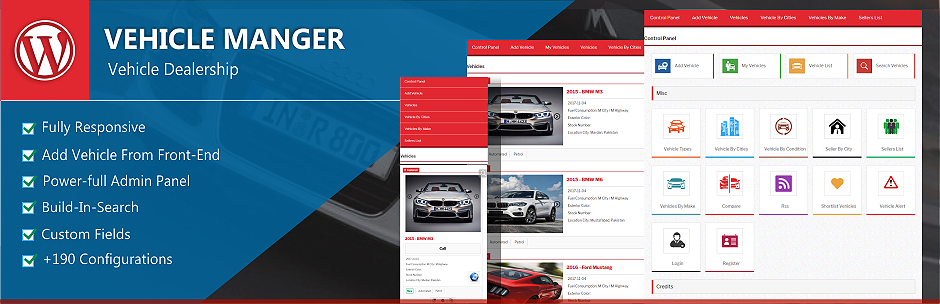 WordPress JS Car Manager Plugin Banner Image