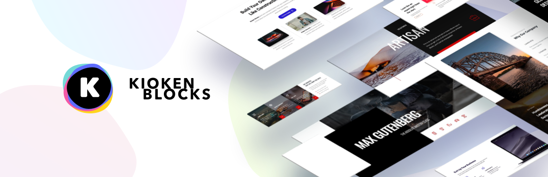 WordPress Page Builder Gutenberg Blocks – Kioken Blocks Plugin Banner Image