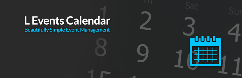 WordPress L Events Calendar Plugin Banner Image