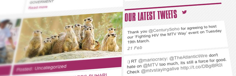 WordPress Latest Tweets Widget Plugin Banner Image