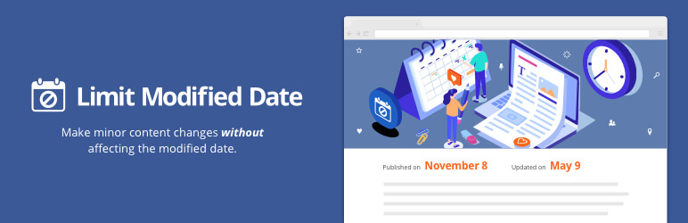 WordPress Limit Modified Date Plugin Banner Image