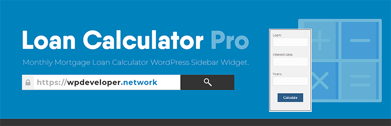 WordPress Loan Calculator Pro Plugin Banner Image
