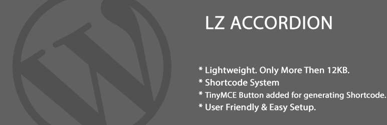 WordPress LZ Accordion Plugin Banner Image